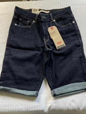 Levi's Dark Indigo Denim Bermuda Shorts